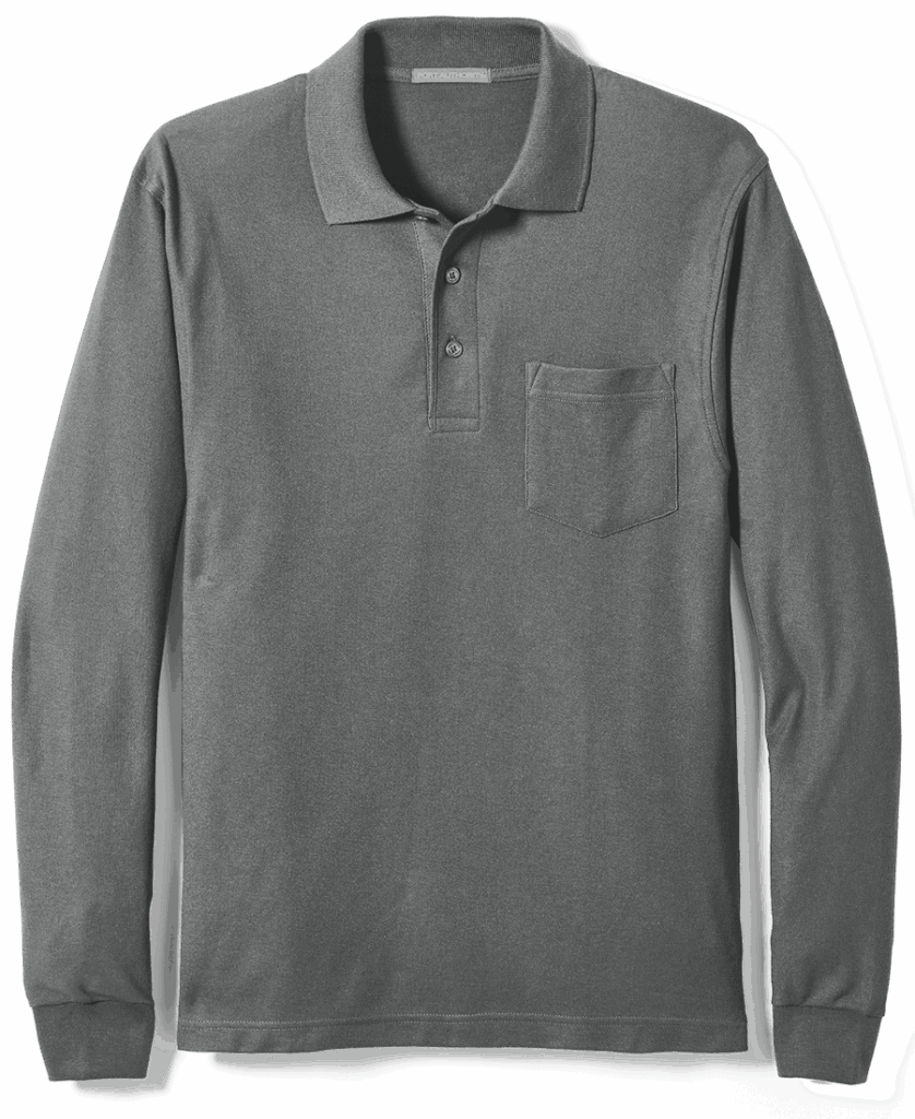 Long Sleeve Polo W Pocket